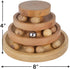 3 8 8 4 Inches Interactive Cat Toy Tower with Balls & Bell Tier Track Ball Toy for Indoor Cats & Kittens Wooden Cat
