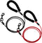 2 Pack Heavy Duty Dog Leashes with Chew Proof Padded Handle, 4/5/6 FT Steel Safety Lead Rope for Large Medium Dogs