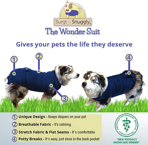 Disposable Dog Diapers Keeper for Male and Female Dogs Wrap Around Legs for Superior Fit by SurgiSnuggly