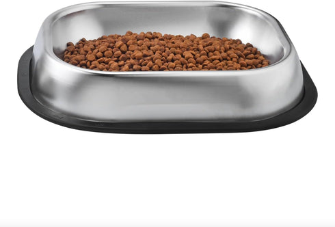 304 Stainless Steel Food Dishes with Cleaning Kit, Shallow Dog Bowls for Small/Medium Cats and Dogs