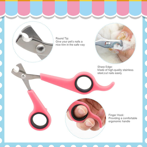KALAMANDA Trimmers Rabbit Grooming Kit, Rabbit Brush for Shedding with Bunny Nail Clipper, Rabbit Nail with Pet Combs