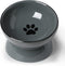 ONTUBE Ceramic Raised Cat Dishes or Small Dog Bowl, Pet Food or Water Bowls, 5.3-Inch 10oz (Gray)