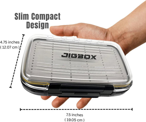 Fishing Jig Organizer Tackle Tray, Holds 50+ Jigs, Double Sided for Jig Heads, Tungsten Jigs, Fishing Spoons