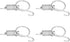 Spring Cage Door Hook, 20PCS Metal Finger Spring Latch Hook for Fixing Rabbit Pet Cage Door Farming Equipment
