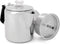 GSI Outdoors Percolator Coffee Pot I Glacier Stainless Steel with Silicone Handle