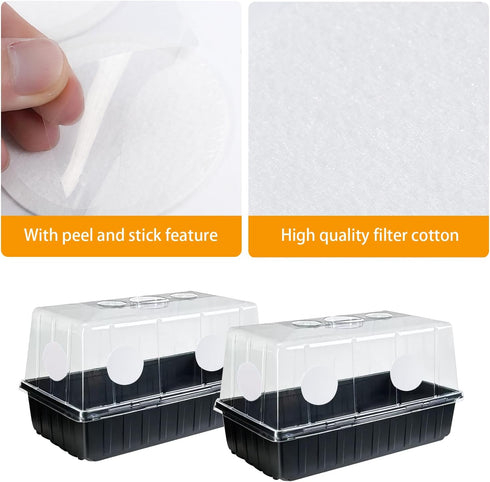 YINORD 12PCS 2.5in Replacements.(2mm (24PCS) Monotub Adhesive Filter Disks, Mushroom Monotub Filter Discs, Mushroom