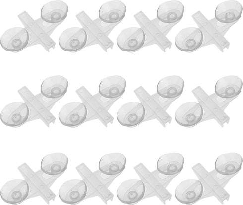 12PCS White Suction Cup Holder for Aquarium Fish Tank Breeding Divider Clip Bracket