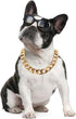 18K Gold Plated Dog Chain Collar, 3/4 Inch Width Cuban Link Durable Necklace for Pit Bulldog, 26 Inch, Gold