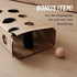 Elevated Cat Ceramic Bowls Stand for Food & Water, Anti-Vomit, Tilted Feeding Position, Bamboo Body Stand