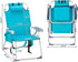 Generic Backpack 5 1-Pack) Foldable Beach Chair, Portable Camping Chairs with Headrest, Cup Holder & Armrests, Beach