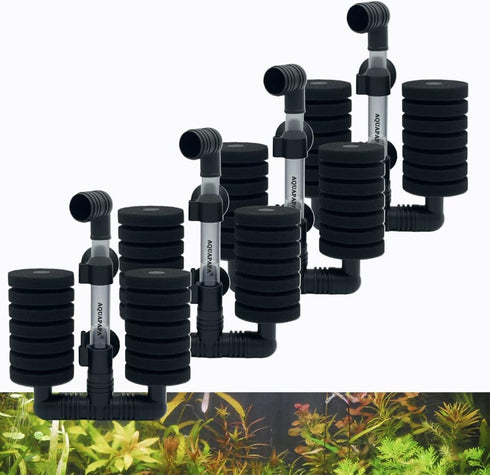 4X Dual Bio Sponge Filter for Betta Fry Aquarium, 4-Pack for Up to 30 Gallon