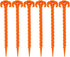 Spiral Plastic Tent Stakes 15 Pack, 10 Inch Heavy Duty Beach Tent Pegs for Camping, Backpacking, Gardening