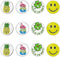 Golf Ball Markers Value Pack of 12, Assorted Patterns with Cap Clips and Divot Repair Tools