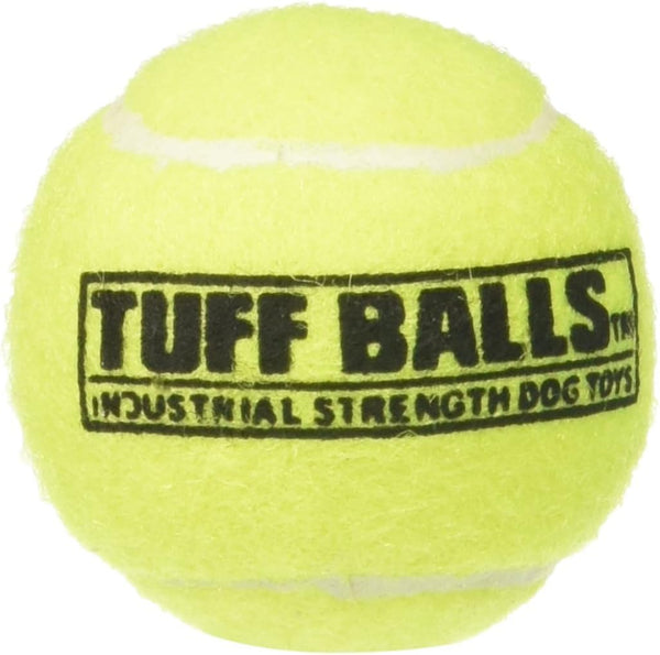 PetSport Jr Yellow Tuff Ball - Small Tennis Balls for Dogs, 1.8 Inch, Natural Rubber, Certified Non-Toxic (Pack of 6)