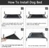 PETIME Cooling Elevated Pet Cushion Bed, Raised Dog Cot for Small Dogs, Portable Indoor & Outdoor Hammock Bed (48 Inch)