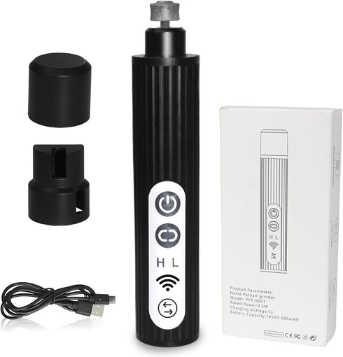 HAFBBXC Dog Nail Grinder with 6 LED Lights, One-Touch Reverse, 2-Speed Professional, Super