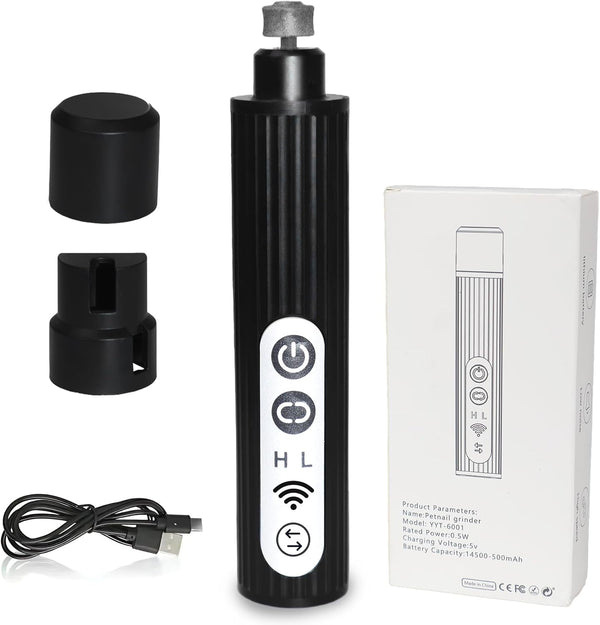 HAFBBXC Dog Nail Grinder with 6 LED Lights, One-Touch Reverse, 2-Speed Professional, Super