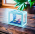 Stackable Mini Fish Tank Aquarium Kit, Small Betta Fish Tank, 3/5 Gallon Rectangular Bowl with Gravel Decoration