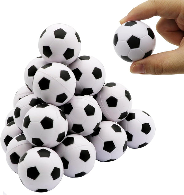Urspasol 20 PCS Mini Soccer Stress Balls, 1.6 inch Foam Squeeze Balls, Small Sports Themed Party Favors for Kids