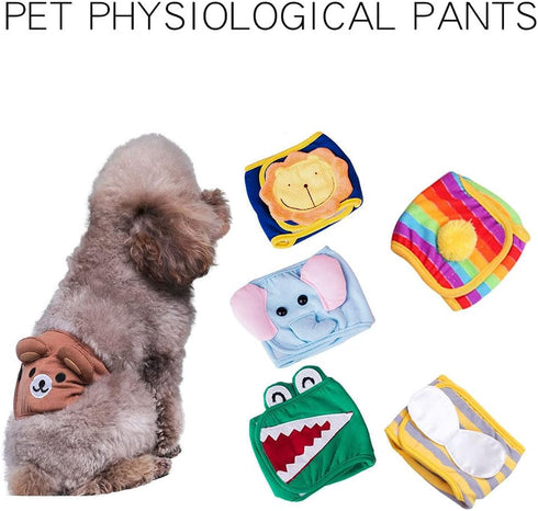 Mummumi Dog Diaper, Male Dog Belly Bands Physiological Pants Washable Reusable Soft Puppy Nappies Wraps for Small Dogs
