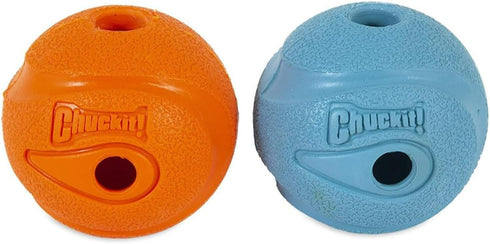 Chuckit Dog Fetch Toy Whistler Ball | Noisy Play Fits Launcher | Medium 8 Balls (4 Items)