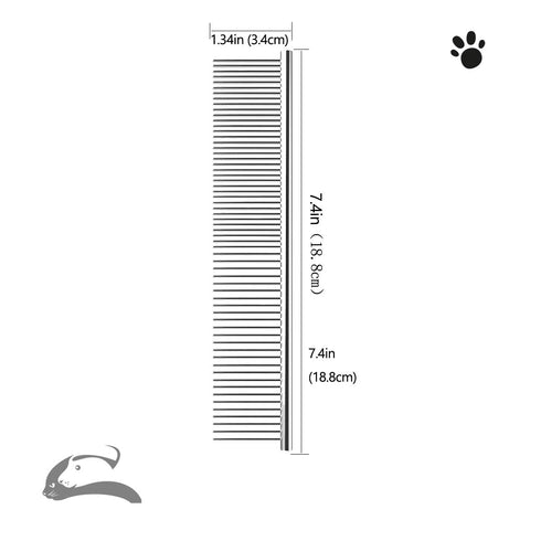 Steel Comb for Dog Grooming - Metal Combs for Dogs, Cats, Small Dog Grooming, Sorxine Pet Comb for Matted Fur
