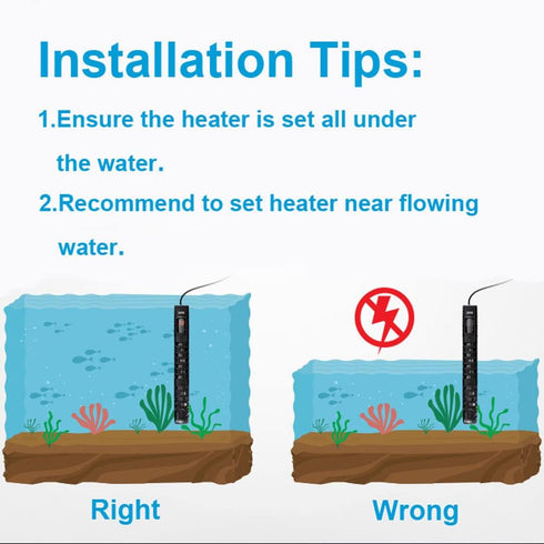 Soyon 500W Aquarium Heater, Adjustable Temperature Submersible Water Heater for 80-100 Gallon Fish Tanks (500W with