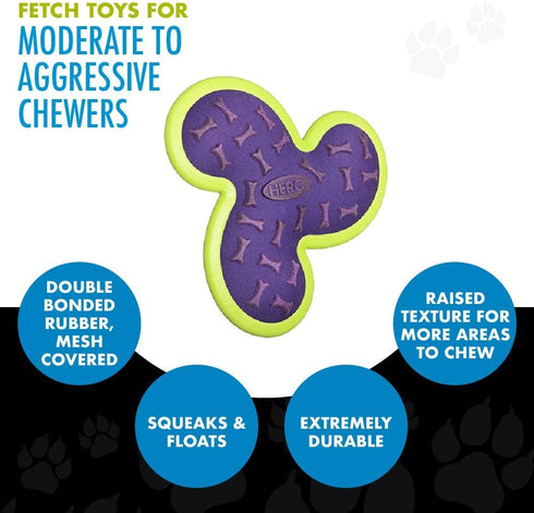 Hero Fetch Dog Toy, Outer Armor, Floats & Squeaks