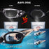 Swimming Goggles and Cap Set, Silicone Swim Hat Pack for Adults with Anti-Fog Glasses