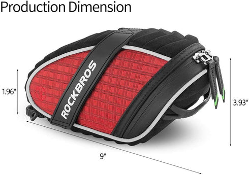ROCKBROS Bicycle Saddle Bag - 3D Shell Under Seat Cycling Seat Pack for Mountain Road Bike - Red