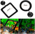 4 Pcs Fish Feeding Ring, Square and Round Aquarium Floating Food Feeder with Suction Cup