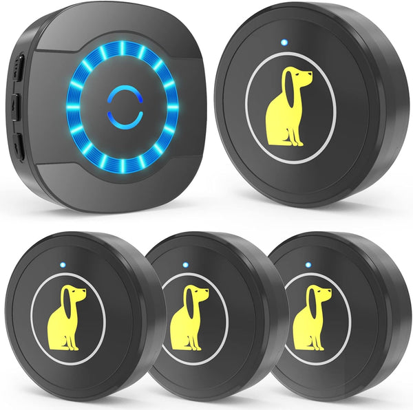 Dog Doorbell, Waterproof Touch Button Dog Bell for Training, Doggie Door Bell for Puppy Training Sliding Door/Go Outside