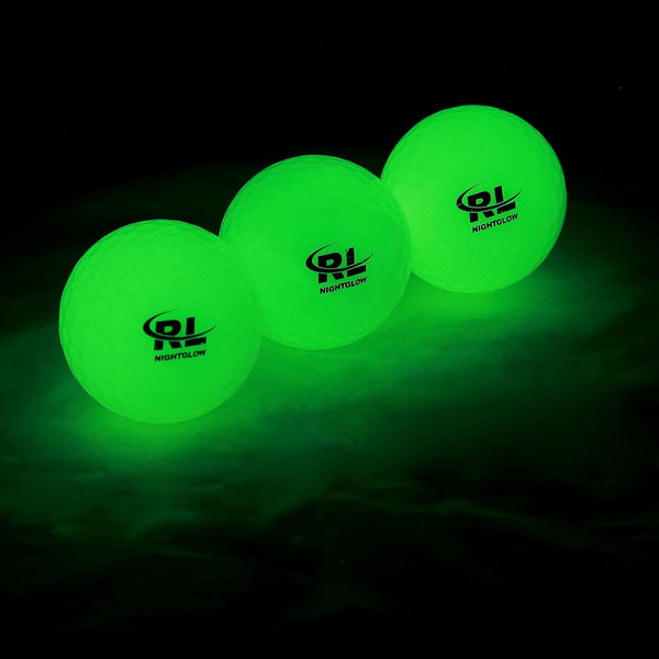 R&L Glow Golf Balls for Night Sports – Tournament Fluorescent Glowing Golf Balls for Long Lasting Brightness