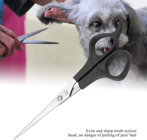 Hair Cutting Scissors Set, Dog Tooth Shear, Pet Cat Grooming Hair Thinning Scissors, Barber Hairdressing (1#)