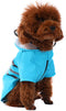 Wizland Reflective Dog Raincoat, Lightweight Waterproof Rain Jacket with Hood for Puppies, Blue L