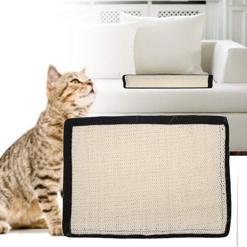 Table Leg Scratch Board, Sofa Scratcher Mat, Furniture Protect for Cats (White)