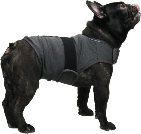 Breathable Dog Shirt for Thunderstorm, Dog Anxiety Vest Jacket Wrap, Puppy Calming Coat for Anxiety Relief (M, Grey)