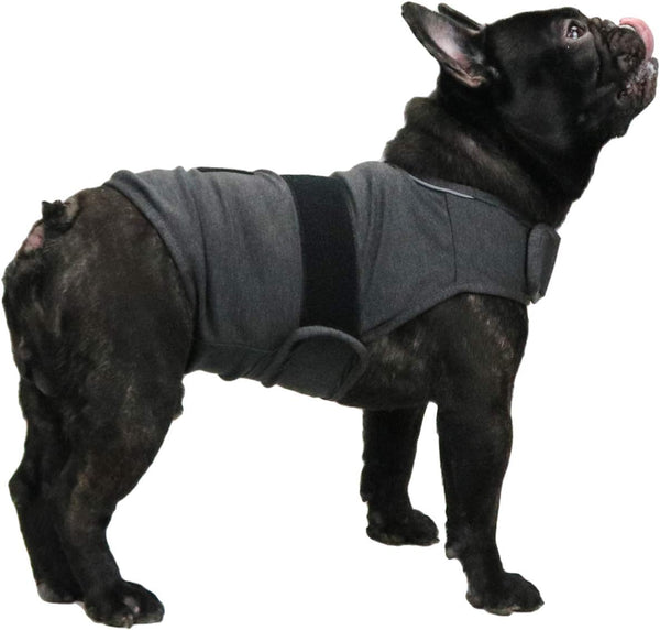 Breathable Dog Shirt for Thunderstorm, Dog Anxiety Vest Jacket Wrap, Puppy Calming Coat for Anxiety Relief (M, Grey)