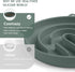 Coomazy Dark Green Silicone Slow Feeder Dog Cat Bowls, Interactive Puzzle Toy, Prevents Overeating, Medium: 1.4Cup
