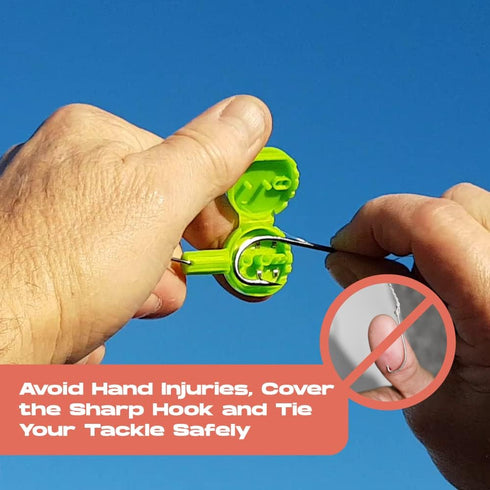 HOOK-EZE Fishing Knot Tying Tool | Protect from Fish Hooks | Tie Fishing Knots Easily | Cool Gadgets for Fishermen |