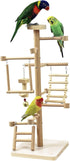 Set UANLANT Bird Playground Parrots Play Stand Parakeets Play Gyms Toy Birdcage Stand Perch Table Top Activity Center