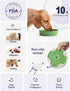 LE TAUCI Ceramic Slow Feeder Dog Bowls for Small Breed, 0.6 Cups Dog Food Dish for Fast Eaters, Green