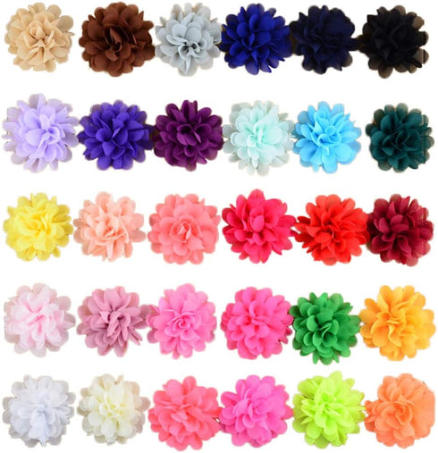 PET SHOW 30pcs/Pack 2.8" Plain Pet Collar Embellishments - Flowers, Bows, Charms for Small, Medium & Large Dogs