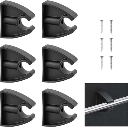 SHILIU Boat Pole Storage Clip, Black Pole Holders for 3/4 Inch Attwood 7571l7,