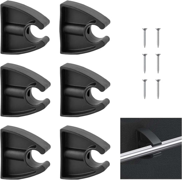 SHILIU Boat Pole Storage Clip, Black Pole Holders for 3/4 Inch Attwood 7571l7,