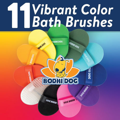 Bodhi Dog Shampoo Brush for Cats and Dogs, Premium Grooming Bath Brush for Long & Short Hair, Blue