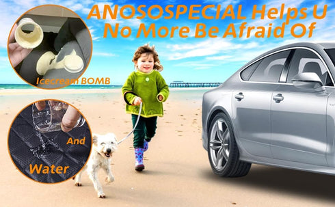 ANOSOSPECIAL Dog Car Seat Cover for Back Seat Cover for Kids Car Seat Protector for Dogs Nonslip Water Proof Universal