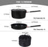 REDCAMP Camping Cookware Mess Kit, Lightweight Non-Stick Cooking Pot and Frying Pan with Mesh Bag