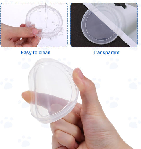 Ajcotahm 8 75 mm PCS Dog Food Can Covers Lids, Reusable Pet Food Can Covers, Plastic Transparent Tight Seal Lids