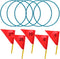 Large Outdoor Ring Toss Game - Includes Rings and Flags - Yards